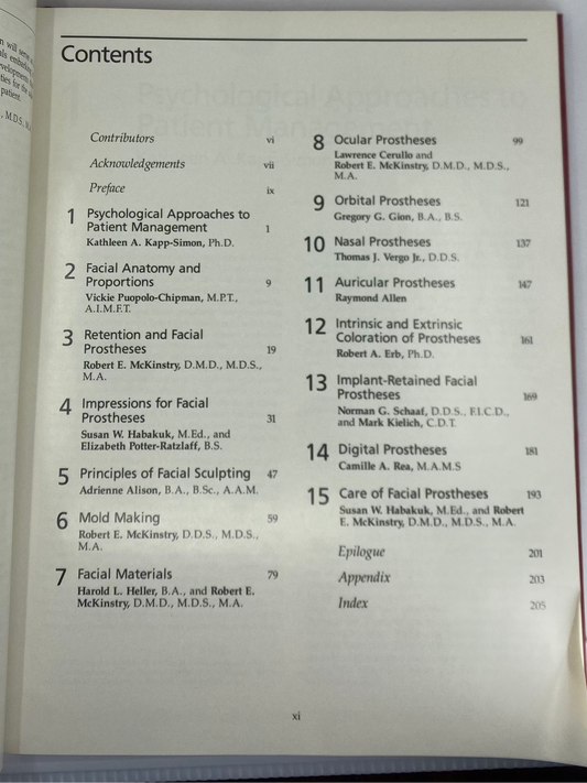 GRUNDLAGEN DER GESICHTSPROTHETIK ***INKLUSIVE J-912 WÖRTERBUCH***